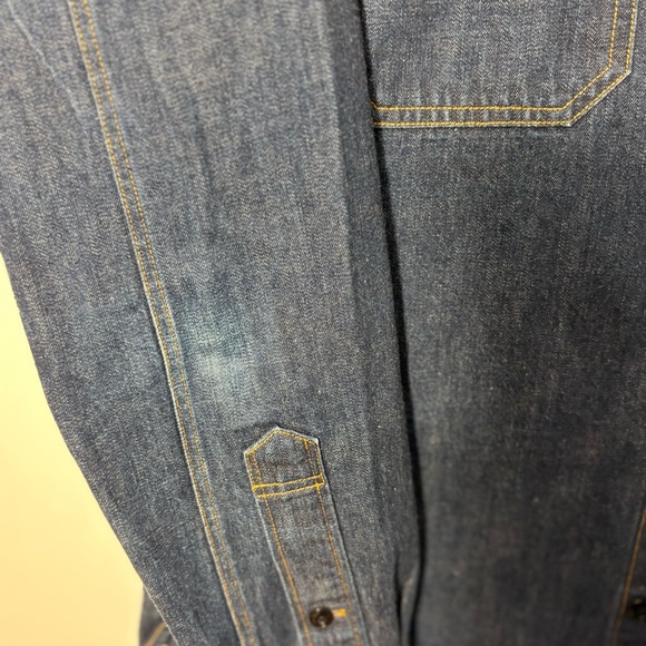 J. CREW || Selvedge Indigo Denim Shirt Men’s M - Picture 6 of 7